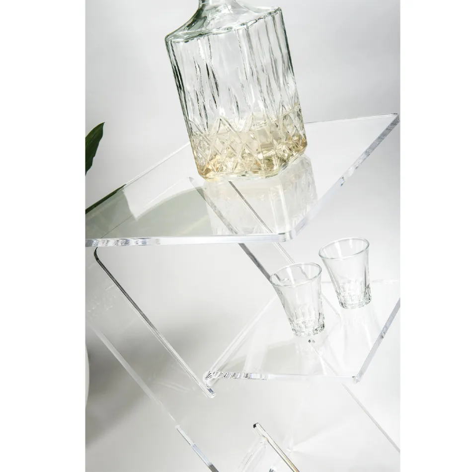 Tavolino da Divano in Plexiglass Trasparente Interni o Esterni - Platano Viadurini