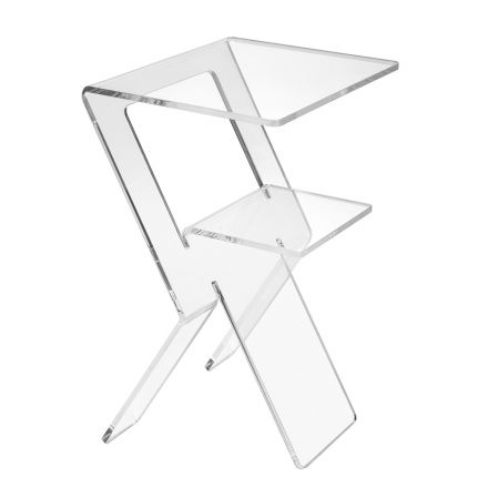 Tavolino da Divano in Plexiglass Trasparente Interni o Esterni - Platano Viadurini