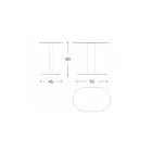 Tavolino da Esterno Alluminio e Acciaio Made in Italy - Plinto by Varaschin Viadurini