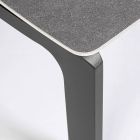 Tavolino da Esterno con Piano Ceramica e Base in Alluminio, Homemotion - Rivas Viadurini