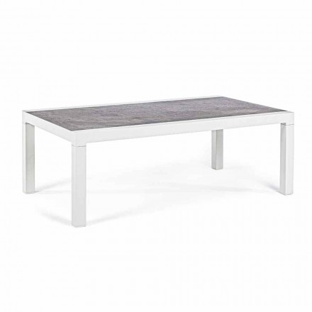 Tavolino da Esterno con Piano in Ceramica e Struttura in Alluminio - Softy Viadurini