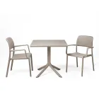 Tavolino da Esterno con Piano in Polipropilene Traforato - Fork Viadurini