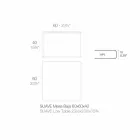 Tavolino da Esterno in Alluminio e Laminato Nero Quadrato - Suave by Vondom Viadurini