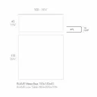 Tavolino da Esterno in Alluminio e Laminato Nero Quadrato - Suave by Vondom Viadurini