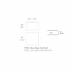 Tavolino da Esterno in Alluminio e Laminato Nero Quadrato - Suave by Vondom Viadurini