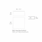 Tavolino da Esterno in Alluminio e Laminato Nero Quadrato - Suave by Vondom Viadurini