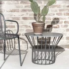 Tavolino da Esterno in Hpl e Metallo Made in Italy - Guerrino Viadurini