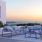 Tavolino da Esterno in Metallo Colorato Alta Qualità Made in Italy - Karol Viadurini