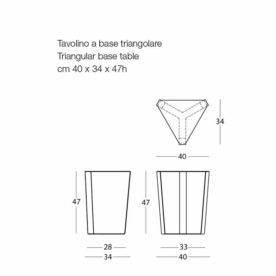 Tavolino da Esterno in Metallo Vari Colori, Design Moderno Italiano - Yasmine Viadurini