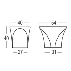 Tavolino da Esterno in Polietilene Colorato Realizzato in Italia - Igorina Viadurini