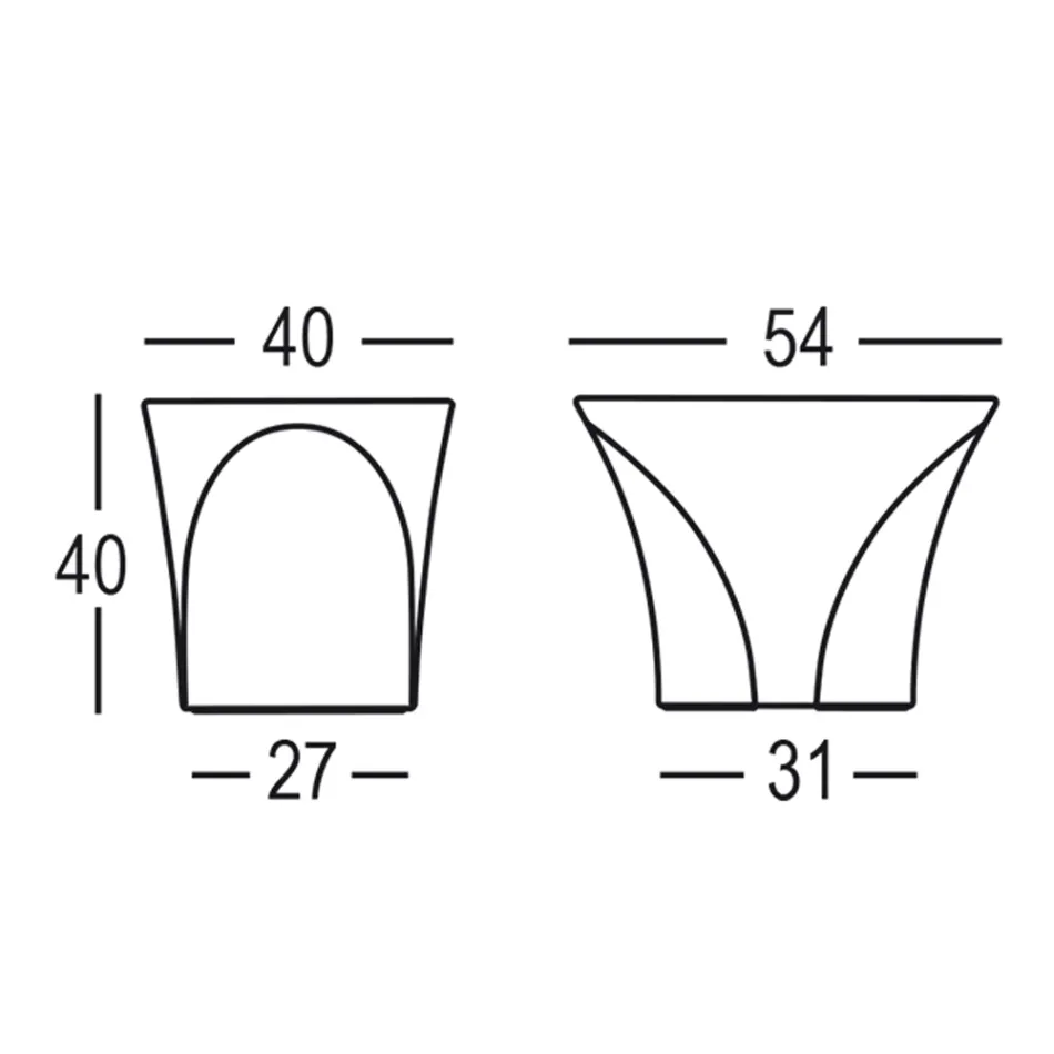 Tavolino da Esterno in Polietilene Colorato Realizzato in Italia - Igorina Viadurini