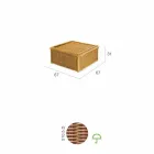 Tavolino da esterno interamente in polietilene intrecciato a mano Matt Viadurini