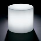 Tavolino da Esterno Luminoso in Polietilene Bianco Made in Italy - Derti Viadurini