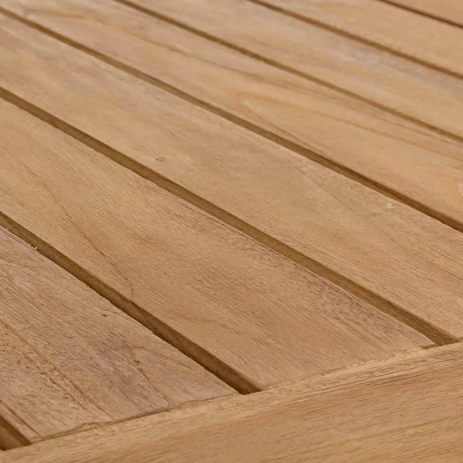 Tavolino da Esterno Moderno in Legno di Teak Homemotion - Luanaedmea Viadurini