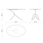 Tavolino da Esterno Pregiato in Metallo Verniciato Made in Italy - Lubecca Viadurini