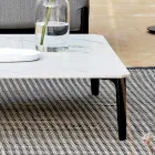 Tavolino da Esterno Quadrato in Alluminio e Gres di Alta Qualità - Filomena Viadurini