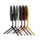 Tavolino da Esterno Rotondo in Metallo e Lamiera Made in Italy - Alberic Viadurini