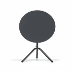 Tavolino da Esterno Rotondo in Metallo e Lamiera Made in Italy - Alberic Viadurini