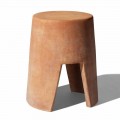 Tavolino da Esterno Rotondo in Terracotta Realizzato in Italia - Degolino