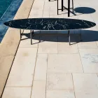 Tavolino da Esterno Struttura in Acciaio Made in Italy - Begin by Myyour Viadurini