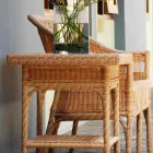 Tavolino da giardino 56x56 cm in polietilene intrecciato a mano Chad Viadurini