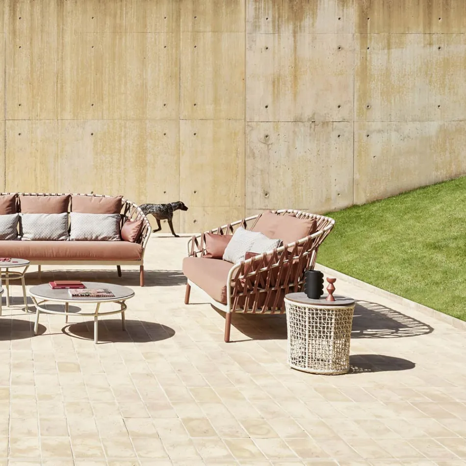 Tavolino da Giardino Base in Alluminio Made in Italy - Emma by Varaschin Viadurini