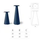 Tavolino da Giardino Base in Polietilene e Piano HPL Made in Italy - Lucy Viadurini