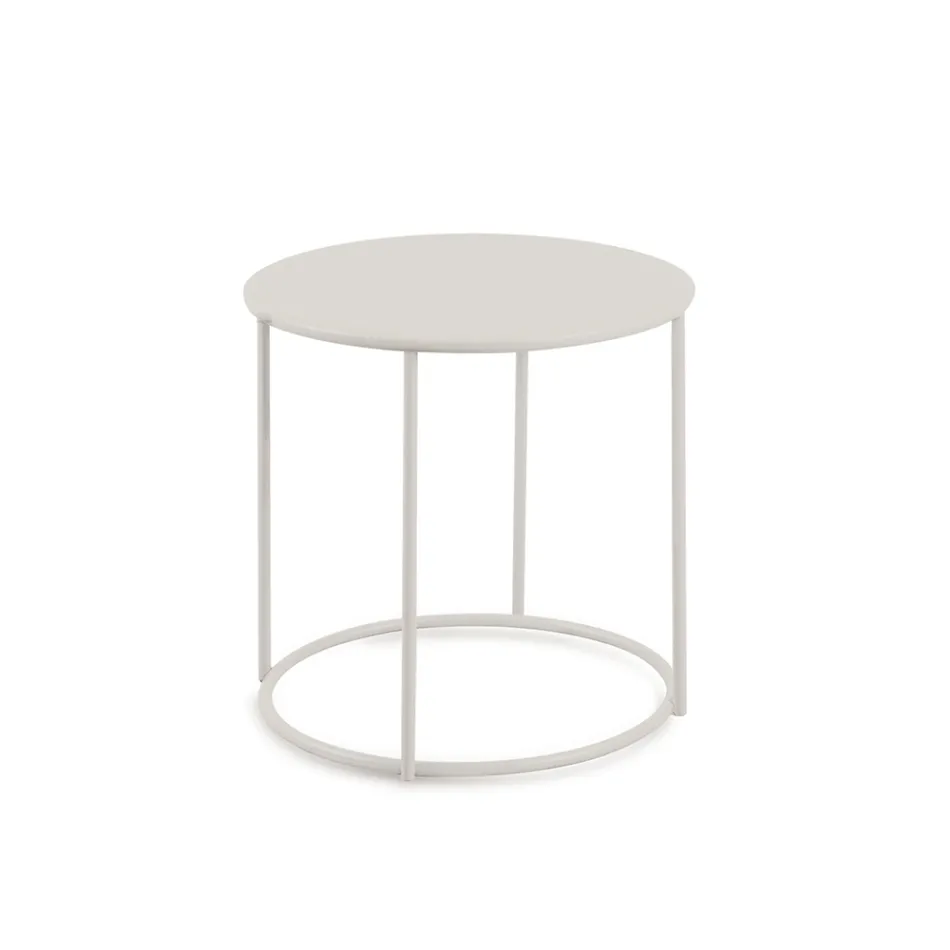 Tavolino da Giardino in Acciaio Zincato di Varie Misure Made in Italy – Brienne Viadurini