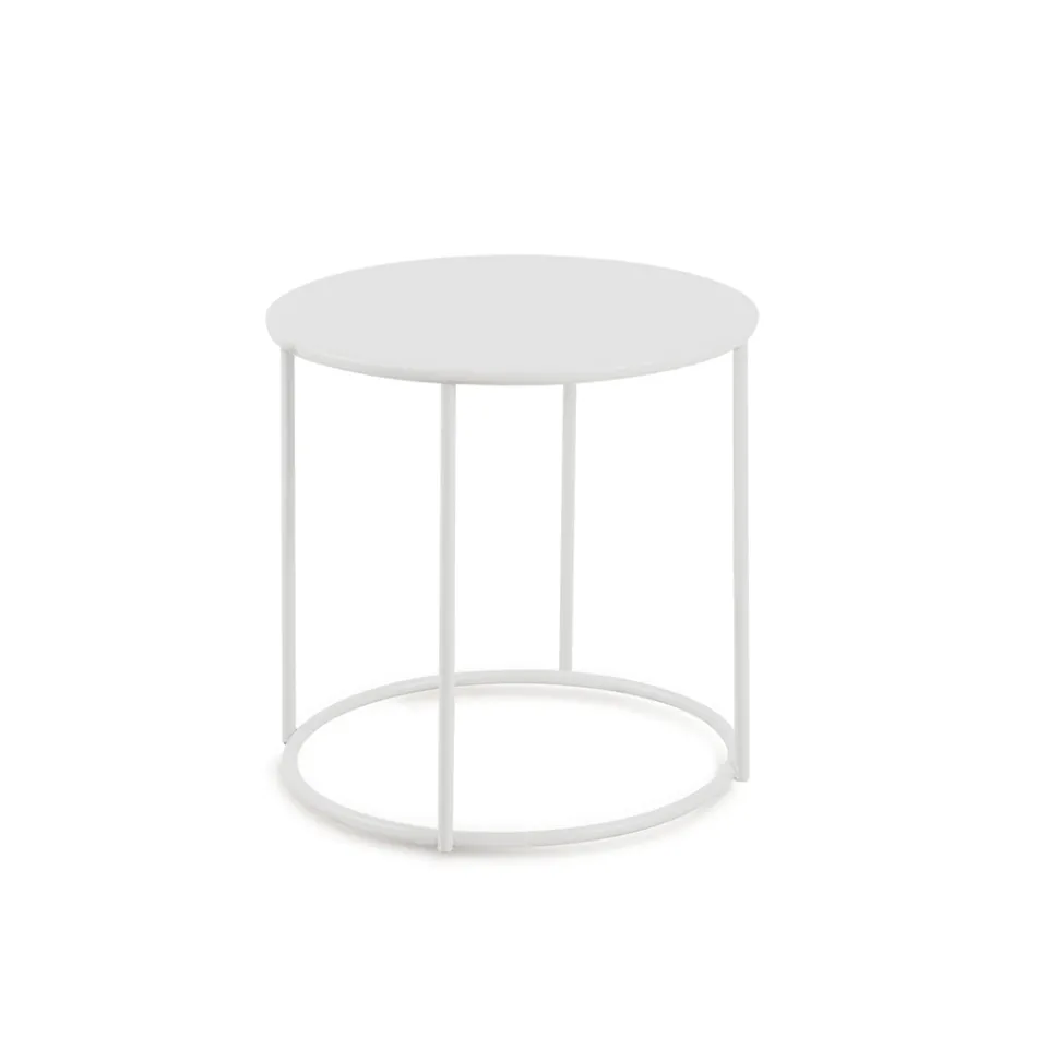 Tavolino da Giardino in Acciaio Zincato di Varie Misure Made in Italy – Brienne Viadurini