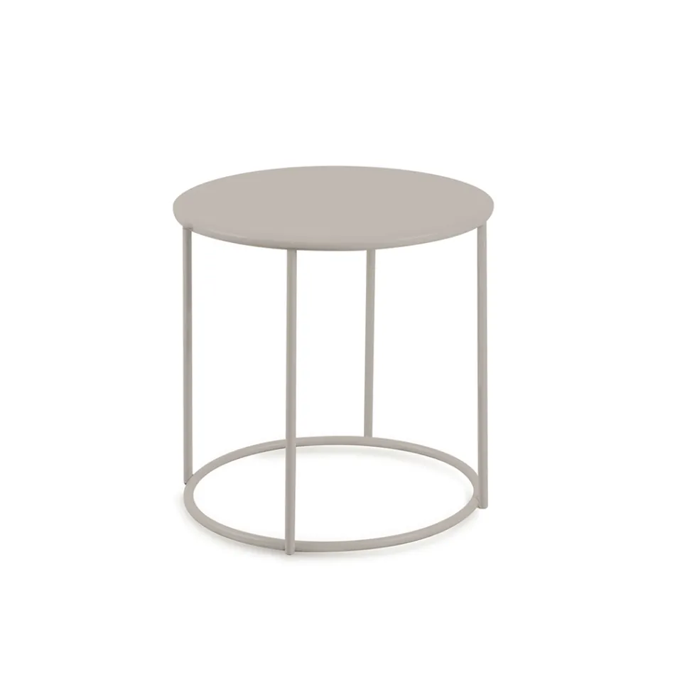 Tavolino da Giardino in Acciaio Zincato di Varie Misure Made in Italy – Brienne Viadurini