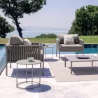 Tavolino da Giardino in Acciaio Zincato di Varie Misure Made in Italy – Brienne Viadurini