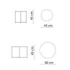 Tavolino da Giardino in Acciaio Zincato di Varie Misure Made in Italy – Brienne Viadurini