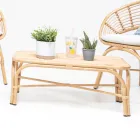 Tavolino da Giardino in Alluminio e Intreccio in Polyrattan - Ellide Viadurini
