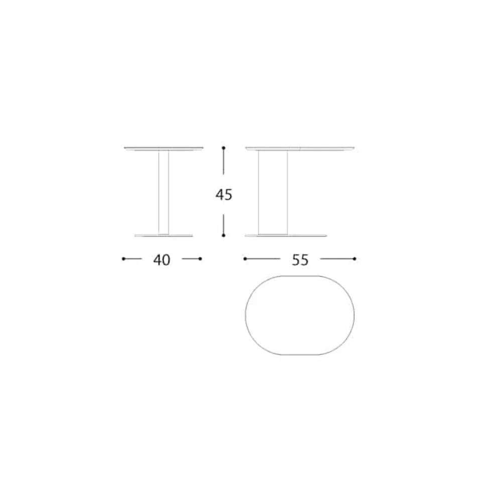 Tavolino da Giardino in Alluminio Made in Italy - Plinto by Varaschin Viadurini