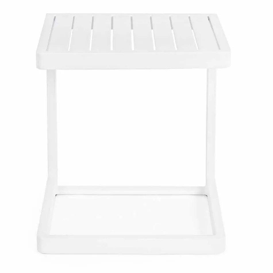 Tavolino da Giardino in Alluminio Verniciato Homemotion, 2 Pezzi - Rodric Viadurini