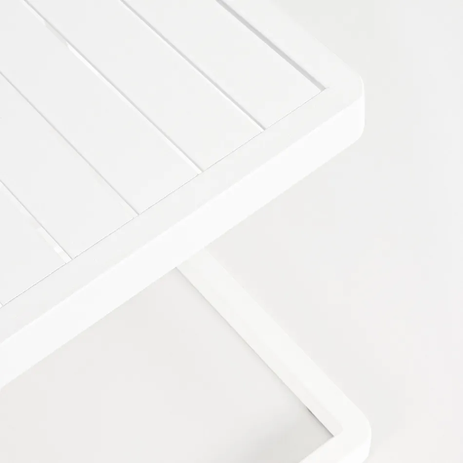 Tavolino da Giardino in Alluminio Verniciato, Homemotion, 2 Pezzi - Rodric Viadurini