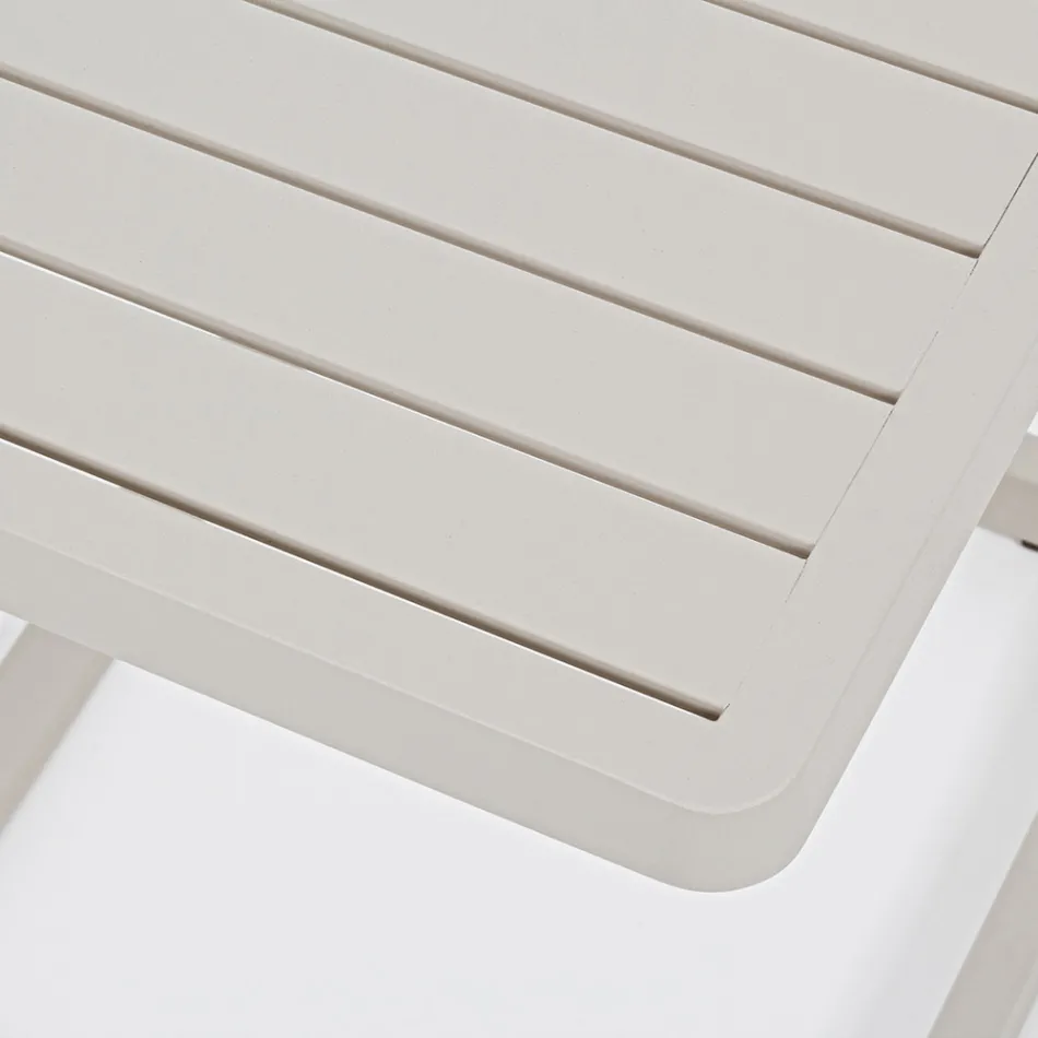 Tavolino da Giardino in Alluminio Verniciato, Homemotion, 2 Pezzi - Rodric Viadurini