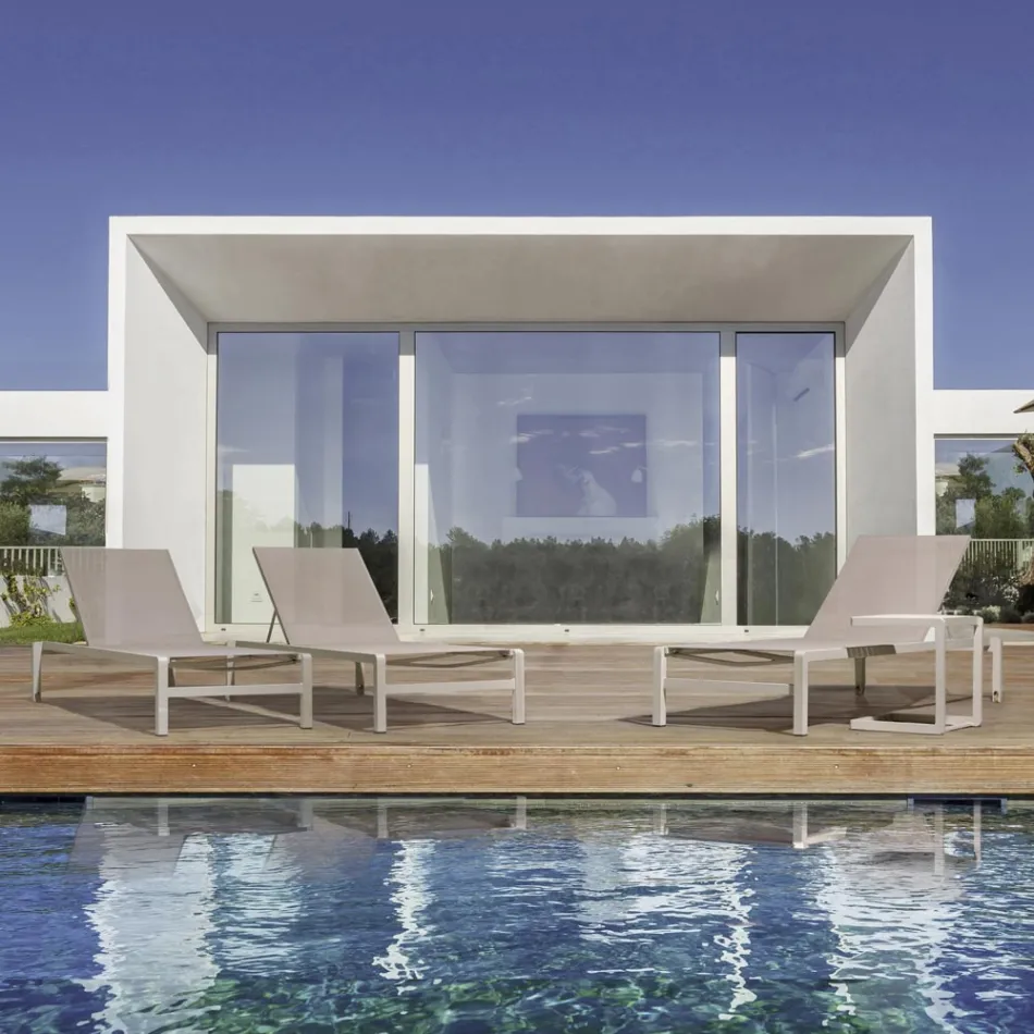 Tavolino da Giardino in Alluminio Verniciato, Homemotion, 2 Pezzi - Rodric Viadurini