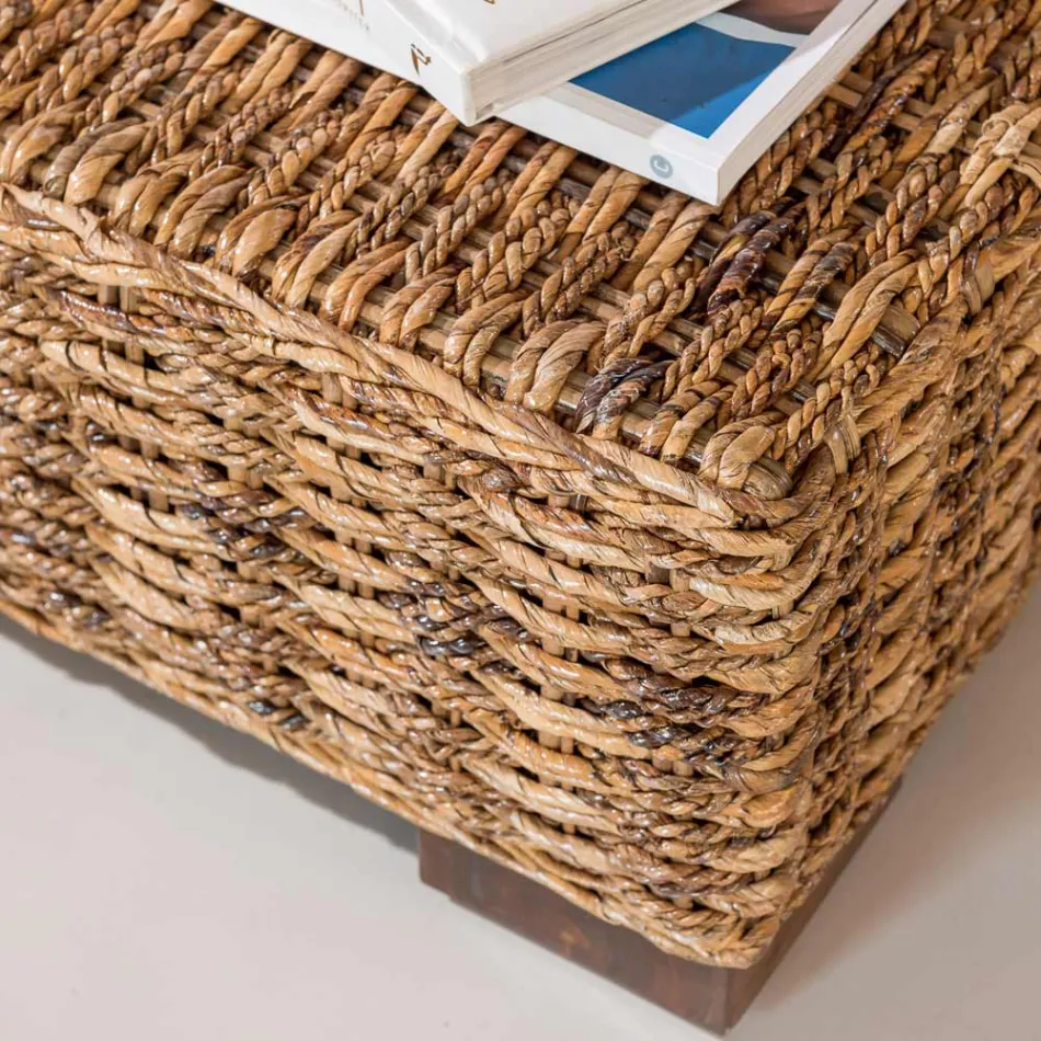 Tavolino da Giardino in Fibra Naturale di Abaca – Lagertha Viadurini