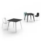 Tavolino da Giardino in Hpl e Polietilene Realizzato in Italia - Rizia Viadurini