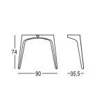 Tavolino da Giardino in Hpl e Polietilene Realizzato in Italia - Rizia Viadurini