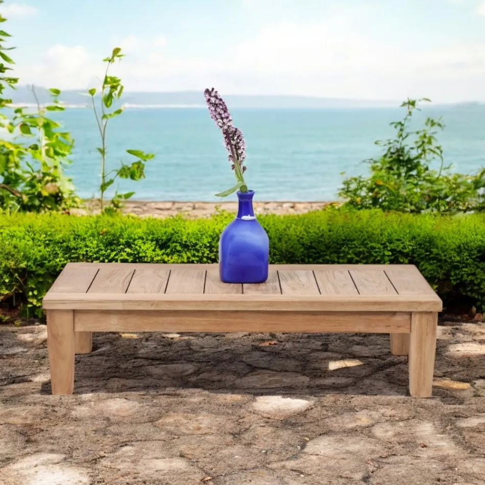 Tavolino da Giardino in Legno Teak Naturale - Artes Viadurini