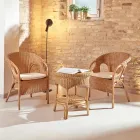 Tavolino da Giardino in Midollino Miele – Nathaniel Viadurini