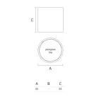 Tavolino da Giardino Luminoso in Polietilene Bianco Made in Italy - Derti Viadurini