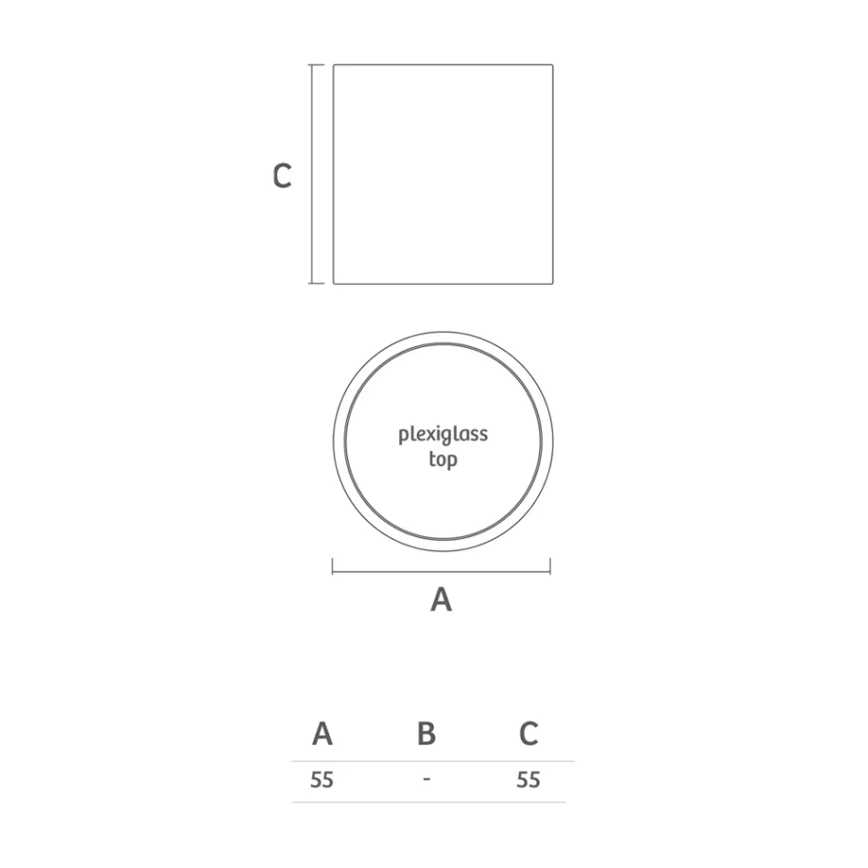 Tavolino da Giardino Luminoso in Polietilene Bianco Made in Italy - Derti Viadurini