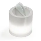 Tavolino da Giardino Luminoso in Polietilene Bianco Made in Italy - Trek Viadurini