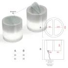 Tavolino da Giardino Luminoso in Polietilene Bianco Made in Italy - Trek Viadurini