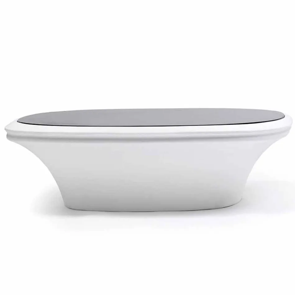 Tavolino da giardino moderno 100x100 cm Ufo by Vondom, in polietilene Viadurini