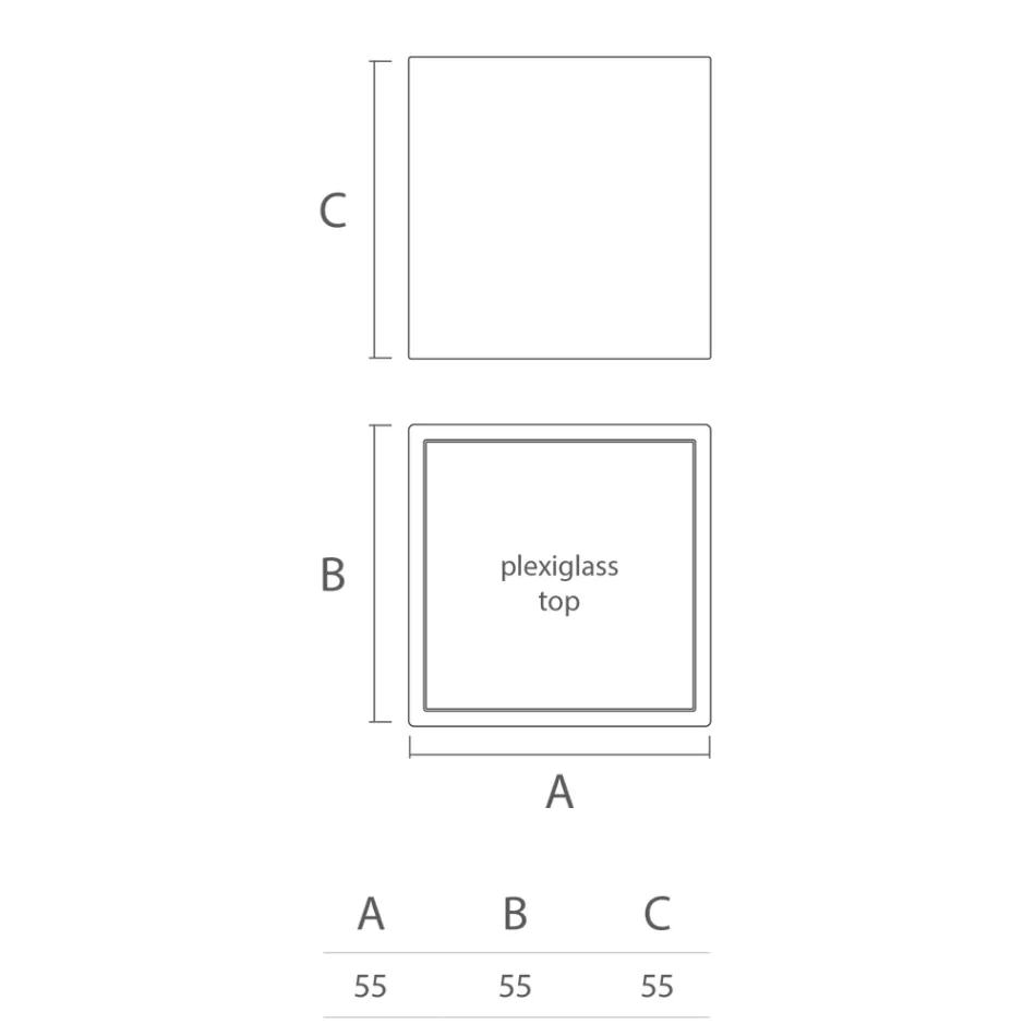 Tavolino da Giardino Quadrato in Polietilene Colorato Made in Italy - Noemi Viadurini