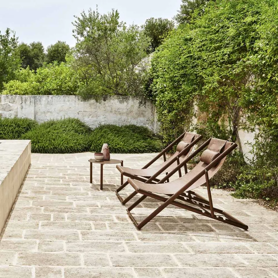 Tavolino da Giardino Rotondo in Alluminio Verniciato - Bahia by Varaschin Viadurini